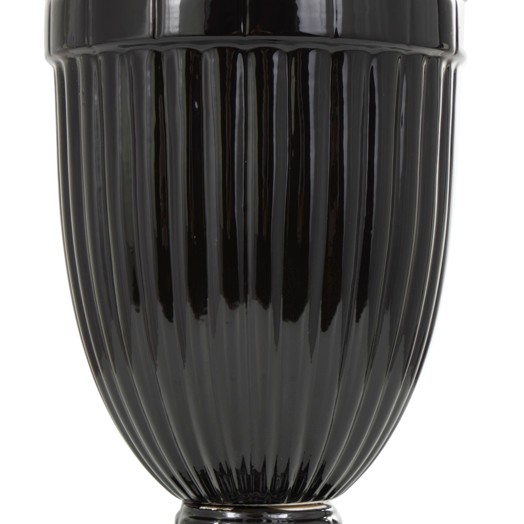 Black Ceramic Decorative Jar